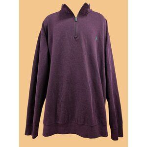 Polo Ralph Lauren Burgundy 1/4 Zip Pullover Sweater 3XLT